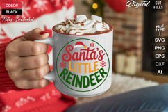Santa&#039;s Little Reindeer SVG | Christmas Round Sign SVG Product Image 5