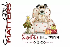 Santa's little Yelper 2022- 300 DPI - Hand Painted Product Image 3
