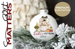 Santa's little Yelper 2022- 300 DPI - Hand Painted Product Image 1