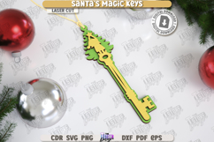 Santa&#039;s Magic Key Laser Cut Bundle | Christmas Ornaments SVG Product Image 4