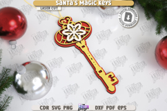 Santa&#039;s Magic Key Laser Cut Bundle | Christmas Ornaments SVG Product Image 5