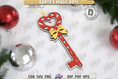 Santa&#039;s Magic Key Laser Cut Bundle | Christmas Ornaments SVG Product Image 6