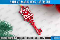 Santa&#039;s Magic Key Laser Cut | Christmas Tree Toy | Holidays Product Image 1