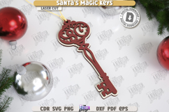 Santa&#039;s Magic Key Laser Cut Bundle | Christmas Ornaments SVG Product Image 8