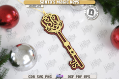 Santa&#039;s Magic Key Laser Cut Bundle | Christmas Ornaments SVG Product Image 9