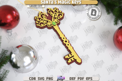 Santa&#039;s Magic Key Laser Cut Bundle | Christmas Ornaments SVG Product Image 10