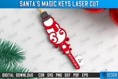 Santa&#039;s Magic Keys Laser Cut Bundle, Layered Christmas Keys Product Image 10