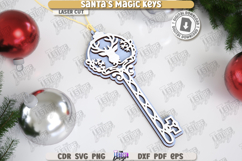 Santa&#039;s Magic Key Laser Cut Bundle | Christmas Ornaments SVG Product Image 12