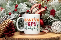 Santa's Spy SVG, Christmas Teacher SVG Design Product Image 3