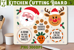 Christmas Treat Board | Christmas Cutting Board Santa Tray Product Image 1