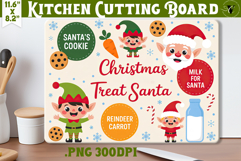 Christmas Treat Board | Christmas Cutting Board Santa Tray Product Image 1