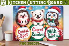 Christmas Treat Board | Christmas Cutting Board Santa Tray Product Image 1