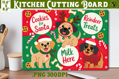 Christmas Treat Board | Christmas Cutting Board Santa Tray Product Image 1