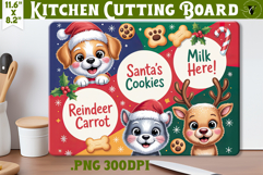 Christmas Treat Board | Christmas Cutting Board Santa Tray Product Image 1