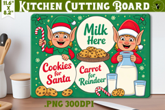 Christmas Treat Board | Christmas Cutting Board Santa Tray Product Image 1
