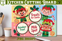 Christmas Treat Board | Christmas Cutting Board Santa Tray Product Image 1