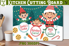 Christmas Treat Board | Christmas Cutting Board Santa Tray Product Image 1