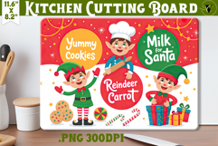 Christmas Treat Board | Christmas Cutting Board Santa Tray Product Image 1