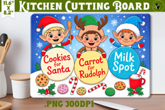 Christmas Treat Board | Christmas Cutting Board Santa Tray Product Image 1