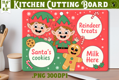 Christmas Treat Board | Christmas Cutting Board Santa Tray Product Image 1