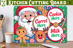Christmas Treat Board | Christmas Cutting Board Santa Tray Product Image 1