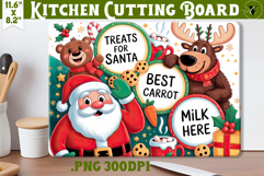 Christmas Treat Board | Christmas Cutting Board Santa Tray Product Image 1