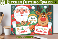 Christmas Treat Board | Christmas Cutting Board Santa Tray Product Image 1