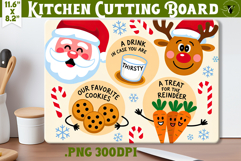 Christmas Treat Board | Christmas Cutting Board Santa Tray Product Image 1