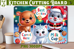 Christmas Treat Board | Christmas Cutting Board Santa Tray Product Image 1