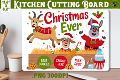 Christmas Treat Board | Christmas Cutting Board Santa Tray Product Image 1