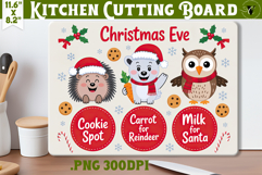 Christmas Treat Board | Christmas Cutting Board Santa Tray Product Image 1