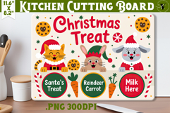 Christmas Treat Board | Christmas Cutting Board Santa Tray Product Image 1