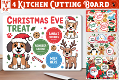 Christmas Treat Board | Christmas Cutting Board Santa Tray Product Image 1