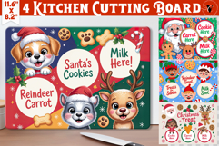 Christmas Treat Board | Christmas Cutting Board Santa Tray Product Image 1