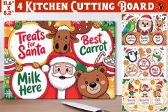 Christmas Treat Board | Christmas Cutting Board Santa Tray Product Image 1