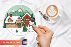 Santa&#039;s Village Sticker, Christmas Village Sticker Product Image 1