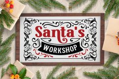 santa s workshop vintage christmas farmhouse sign