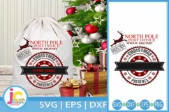 Santa Sack design SVG, Christmas Chimney Legs Santa Claus Product Image 1