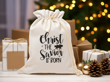 Christian Christmas SVG file, Christ the Savior Is Born Product Image 2