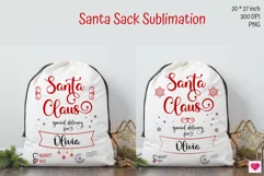santa sack Merry Christmas sublimation special delivery for
