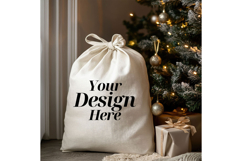 Christmas Sack Mockup White Canvas Santa Sack Bag Mockup_19 Product Image 1