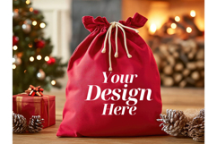 Christmas Sack Mockup White Canvas Santa Sack Bag Mockup_36 Product Image 1
