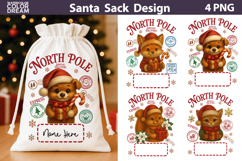 Santa Sack Sublimation Bundle | North Pole Express Clipart Product Image 3