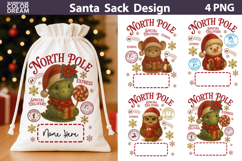 Santa Sack Sublimation Bundle | North Pole Express Clipart Product Image 4