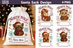 Santa Sack Sublimation Bundle | North Pole Express Clipart Product Image 5