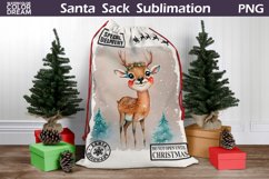 Santa Sack Bundle Sublimation | Watercolor Animal Santa Sack Product Image 3