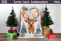 Santa Sack Bundle Sublimation | Watercolor Animal Santa Sack Product Image 6