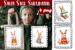 Cute animal Tote Bag Design. Christmas Tote Bag Sublimation Product Image 1