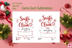 santa sack Merry Christmas sublimation special delivery for