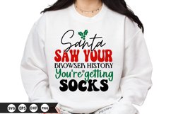 Santa saw your browser - Funny Christmas SVG Design Product Image 1